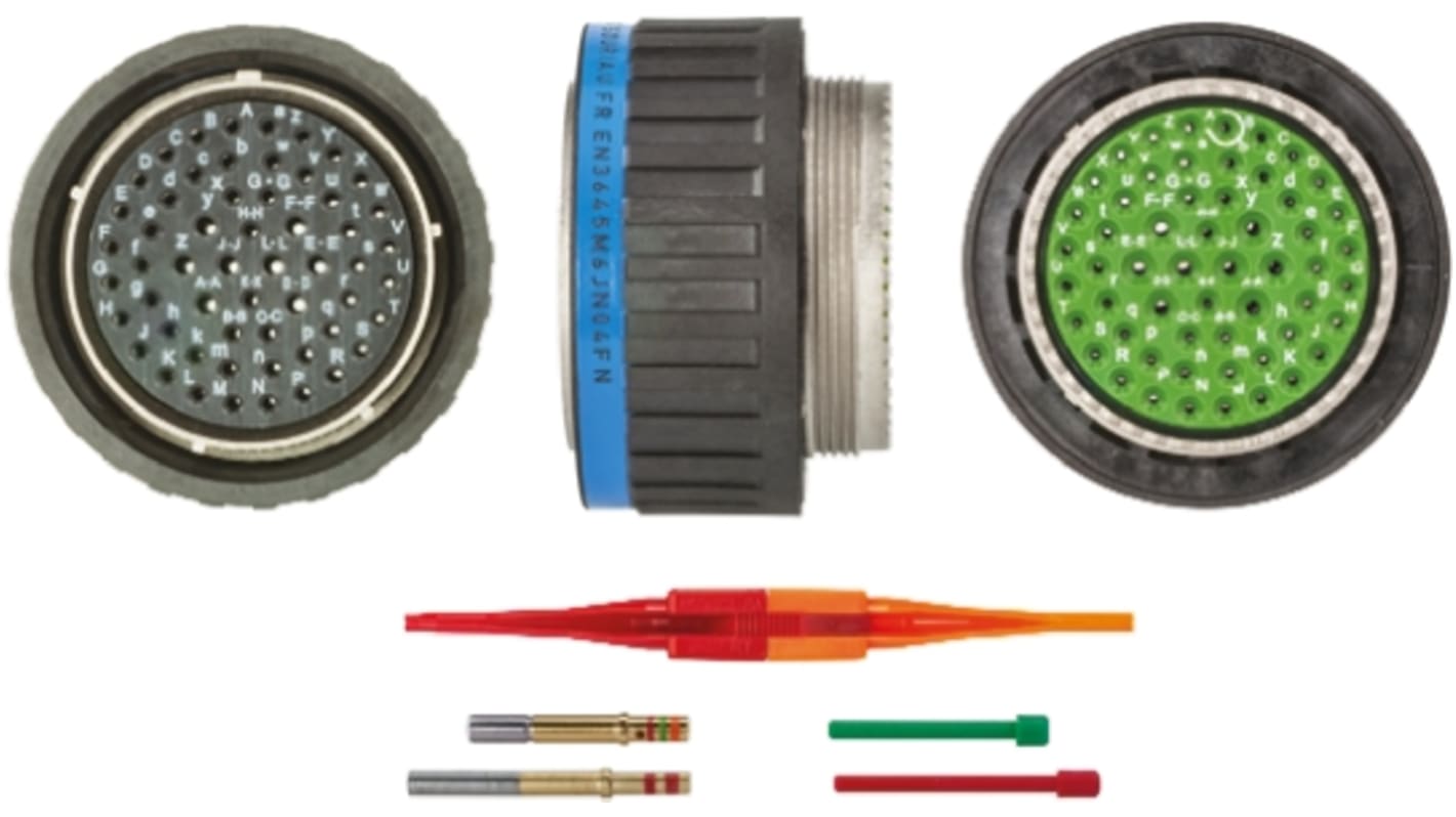 Souriau Sunbank by Eaton, EN3645, Copper Alloy 8 Way Cable Mount MIL Spec Circular Connector Plug, Socket