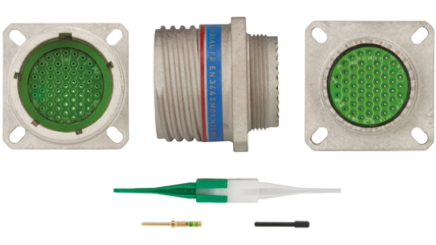 Souriau Sunbank by Eaton, EN3645 55 Way Panel Mount MIL Spec Circular Connector Receptacle, Pin Contacts,Shell Size 17,