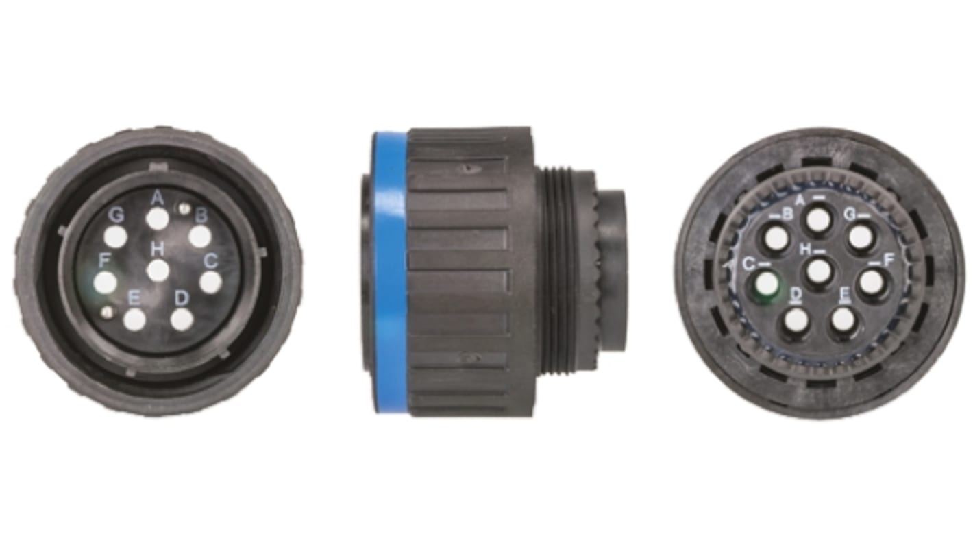 Souriau Sunbank by Eaton, 8D, Fibre Optic 8 Way Cable Mount MIL Spec Circular Connector Plug, Pin Contacts,Shell Size