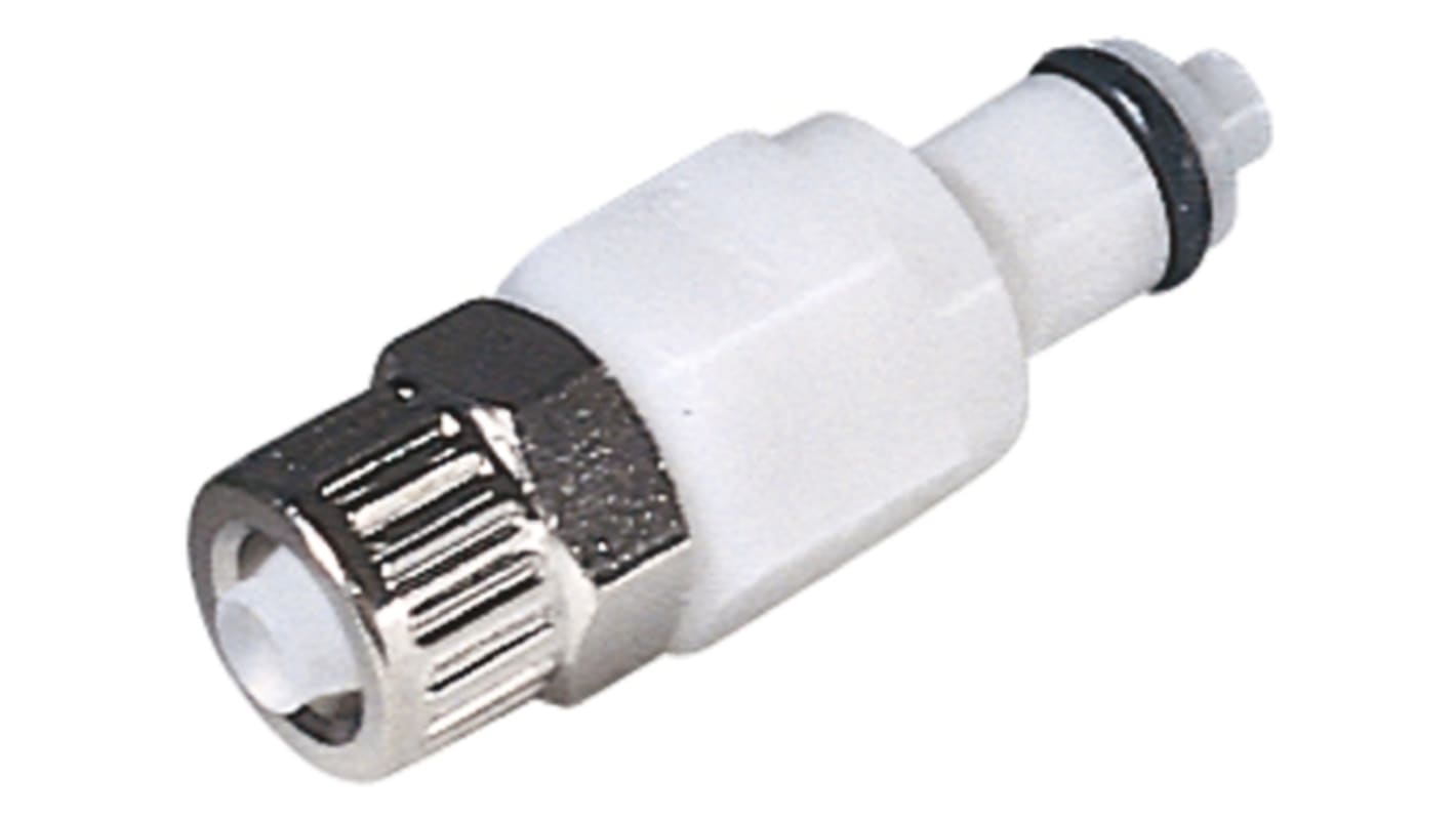 Colder Products Hose Connector, Straight Threaded Coupling, PTF 1/4in 4.3mm ID, 8.3 bar