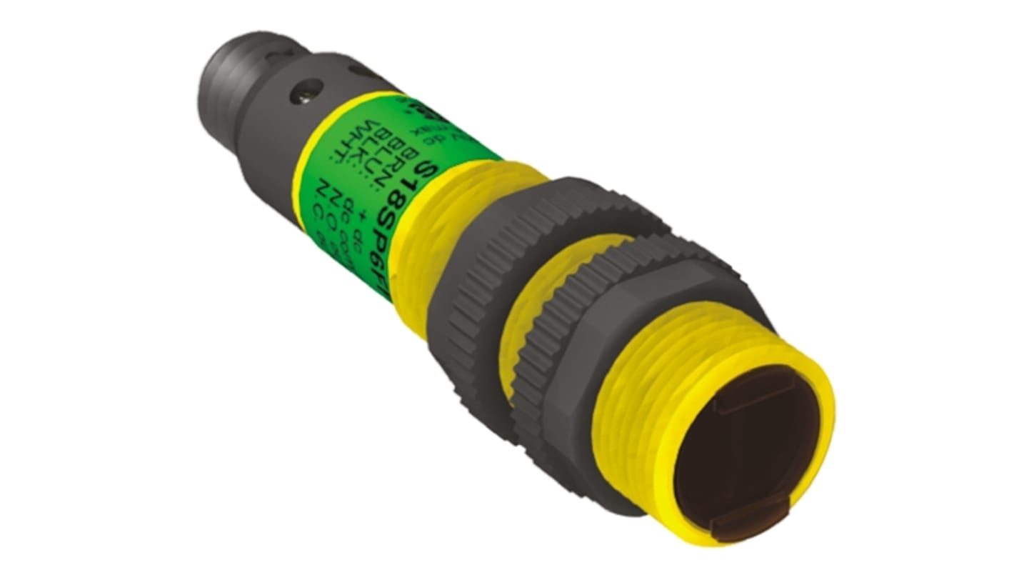 Rs-Online Sensore fotoelettrico Cilindrico Banner a diffusione rilevamento 0 → 100 mm uscita PNP