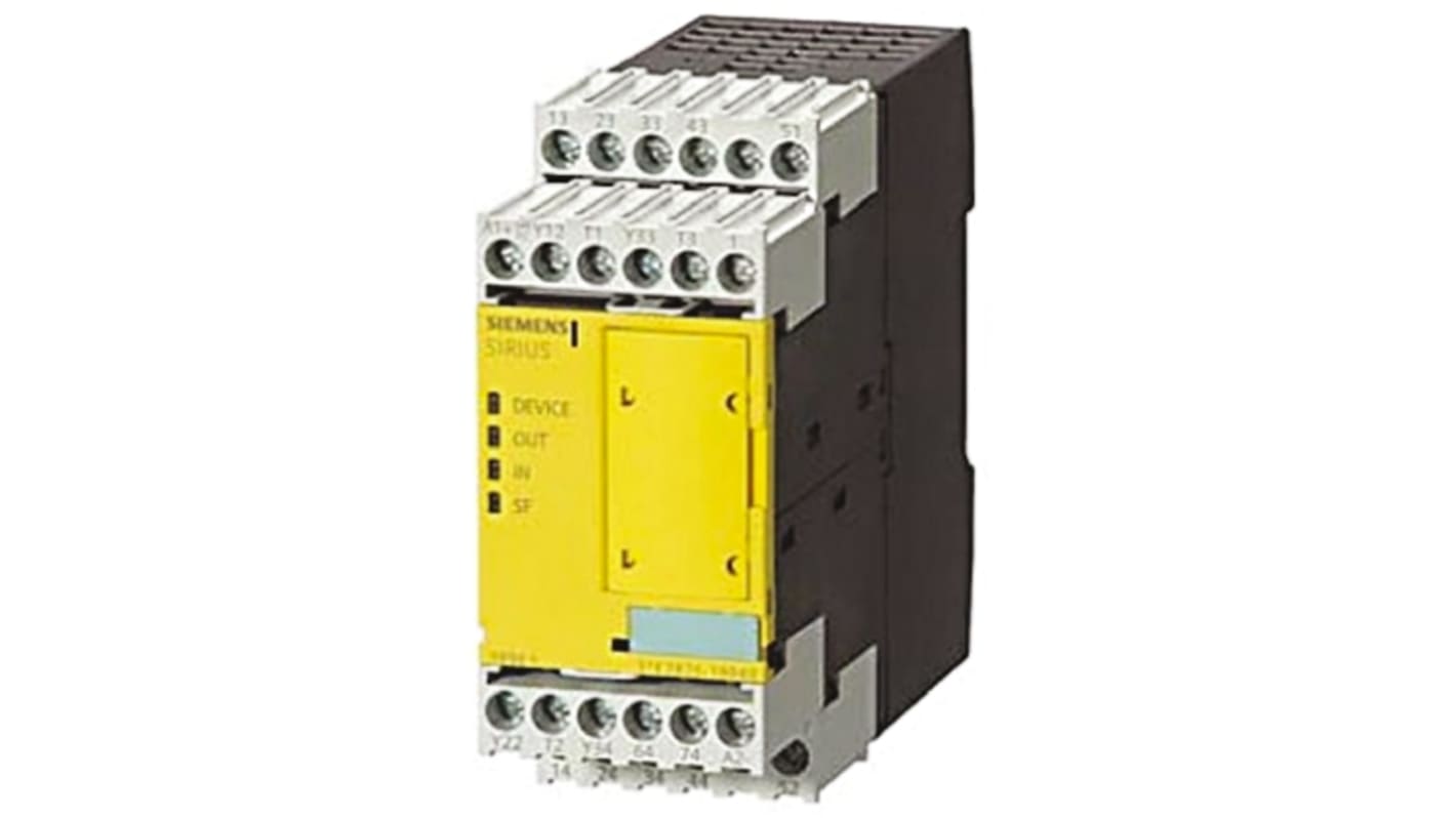 Siemens Single/Dual-Channel Light Beam/Curtain Safety Relay, 24 → 240V ac/dc, 4 Safety Contacts