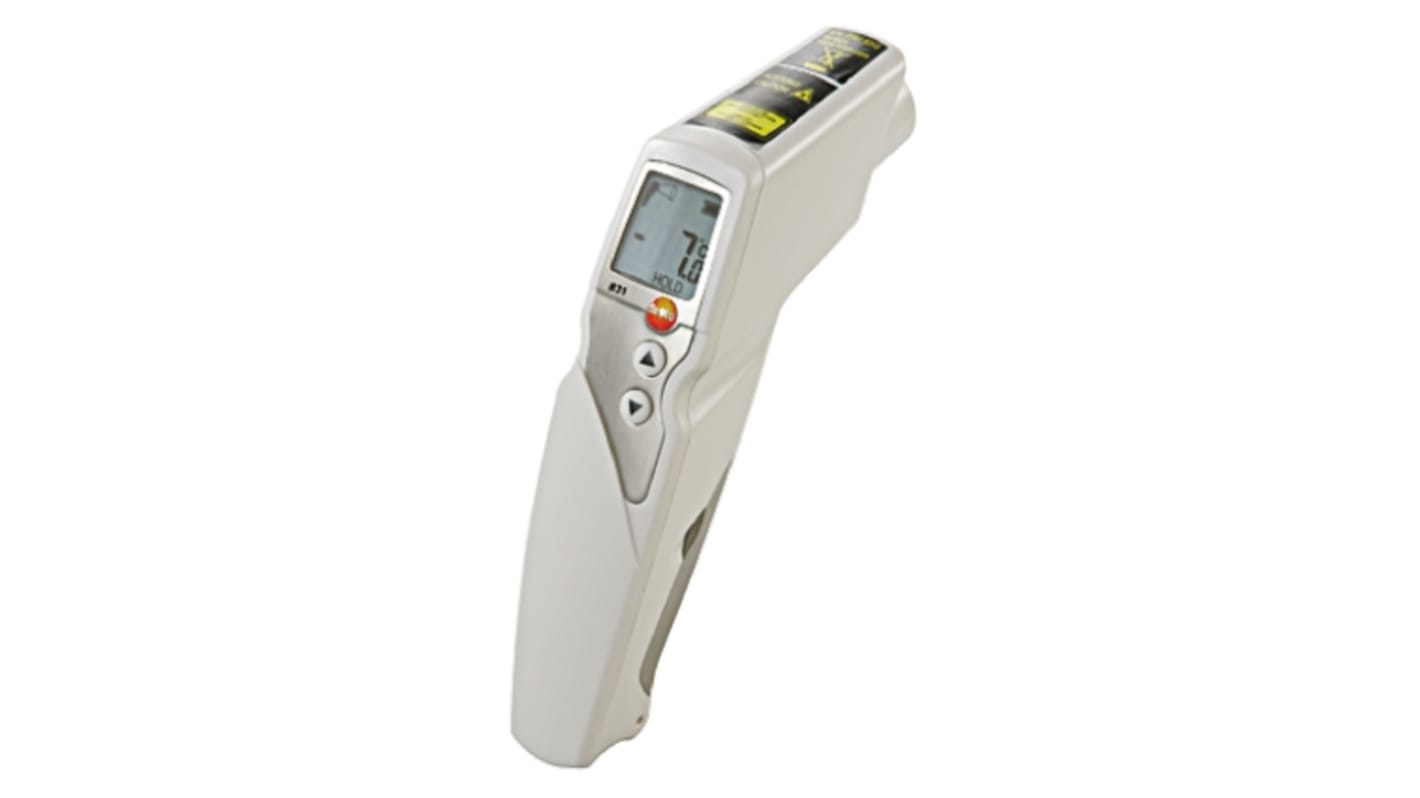 Testo 831 Infrared Thermometer, -30°C Min, +210°C Max, ±1.5 °C Accuracy, °C Measurements With RS Calibration