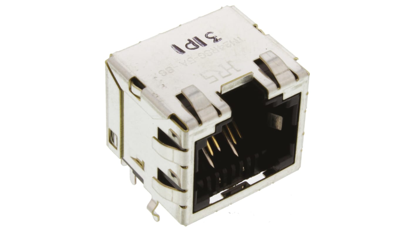 Hirose TM24R Cat.5 RJ45-Steckverbinder Buchse 8P8C-polig STP, Tafelmontage abgewinkelt