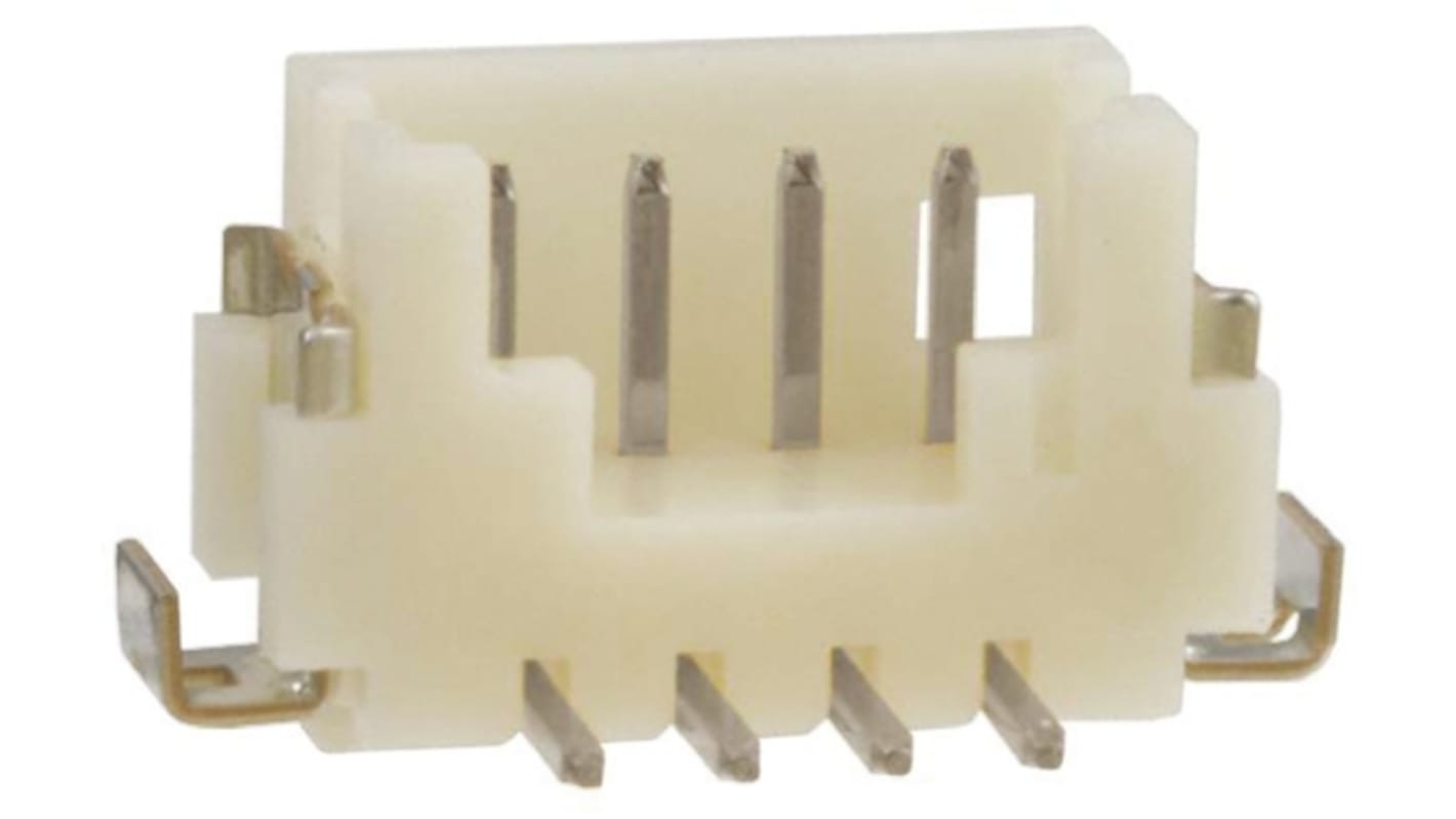 Hirose DF13 Series Straight Surface Mount PCB Header, 4 Contact(s), 1.25mm Pitch, 1 Row(s), Shrouded