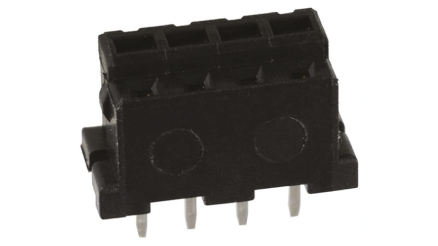 Hirose DF3 Series Straight Through Hole Mount PCB Socket, 4-Contact, 1-Row, 2mm Pitch, Solder Termination