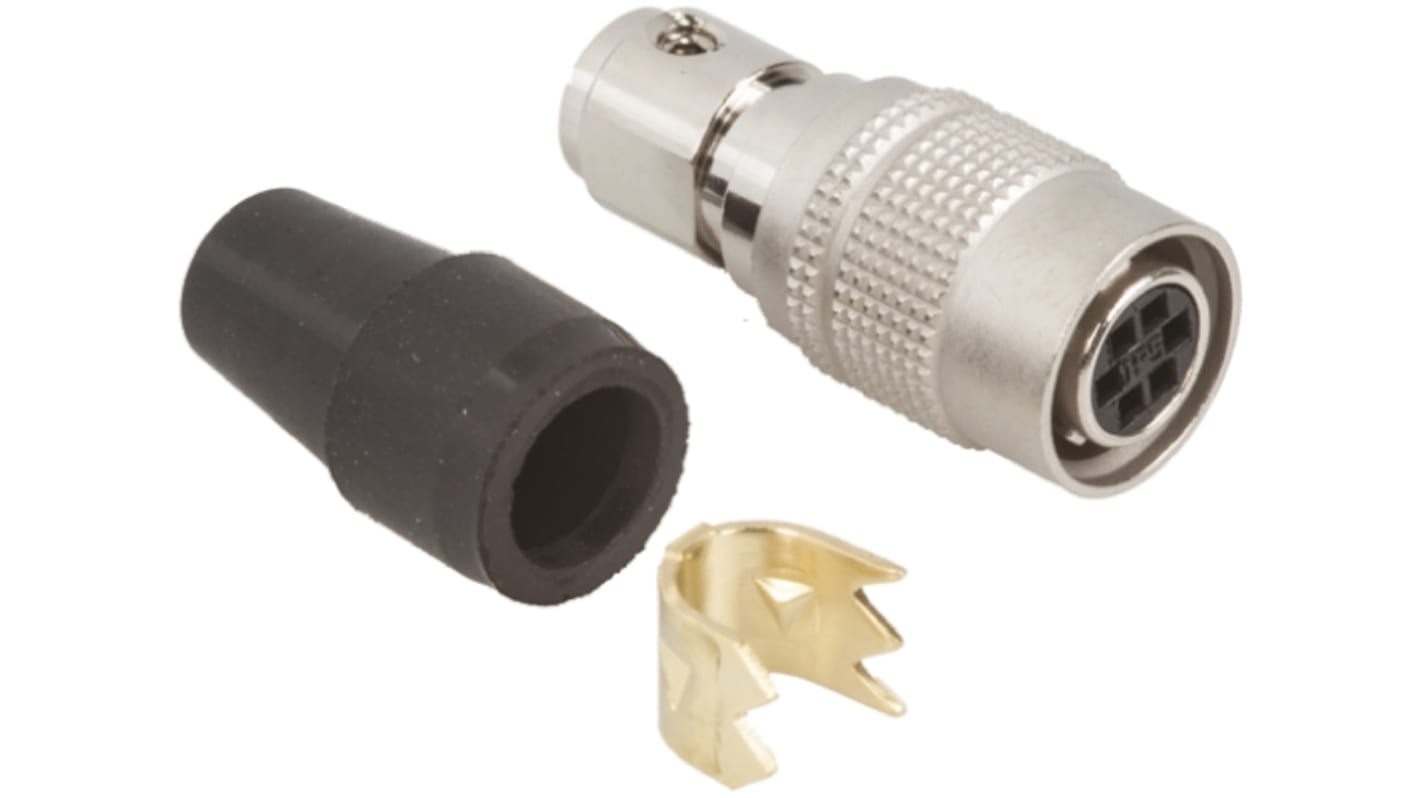 Hirose Circular Connector, 6 Contacts, Cable Mount, Miniature Connector, Socket, Male, HR10 Series