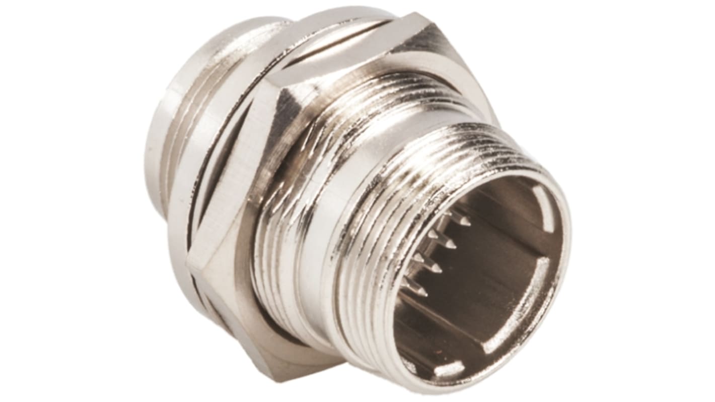 Hirose Circular Connector, 20 Contacts, Panel Mount, Miniature Connector, Socket, Female, IP67, IP68, HR22 Series