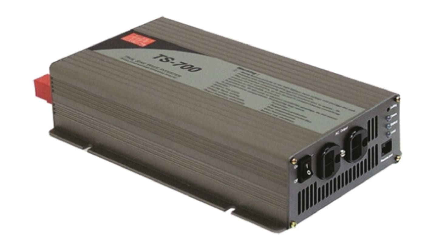 MEAN WELL Pure Sine Wave 700W Power Inverter, 42 → 60V dc Input, 230V ac Output