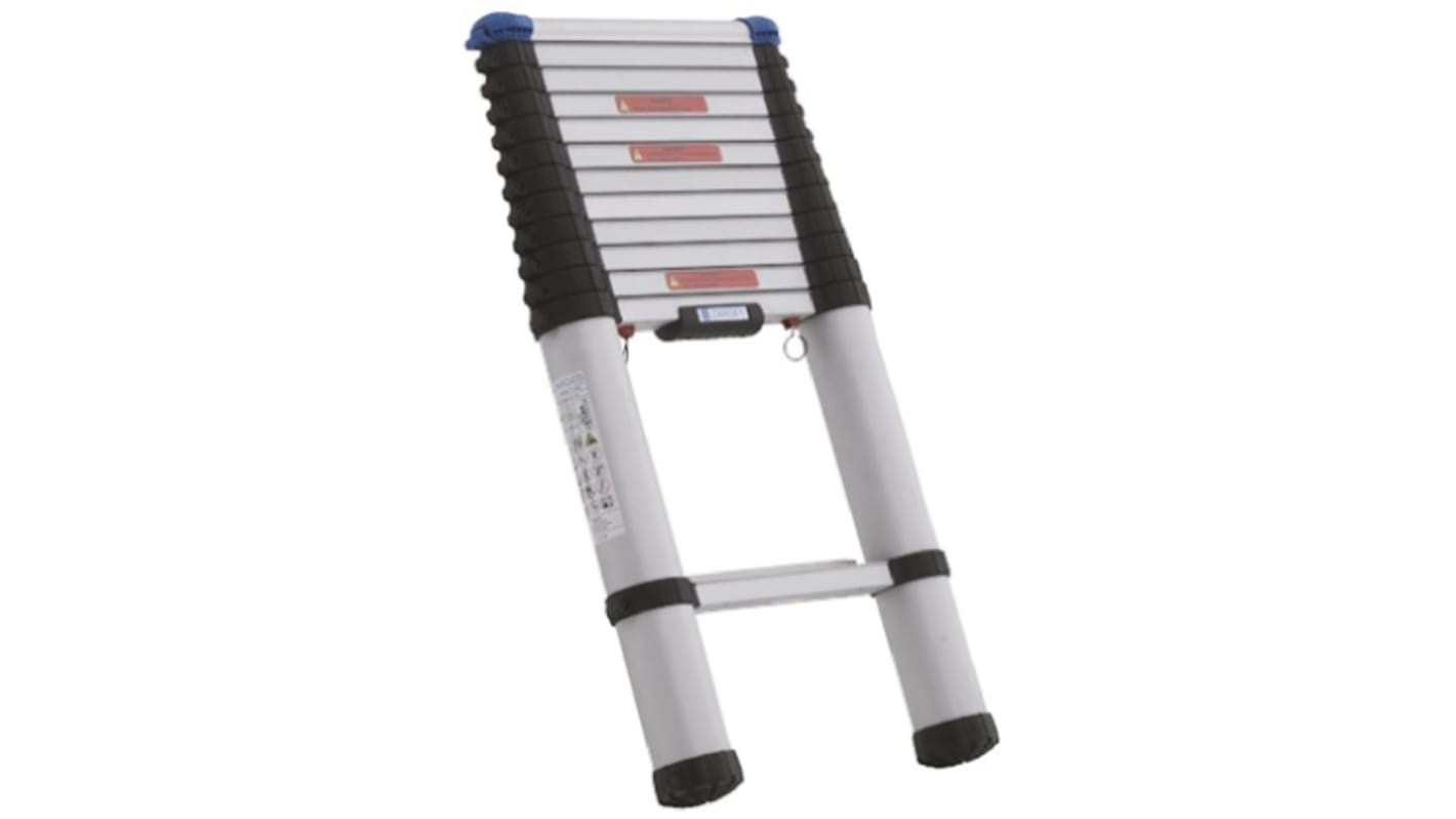 Zarges Telescopic Ladder Anodised 11 steps 3.8m open length