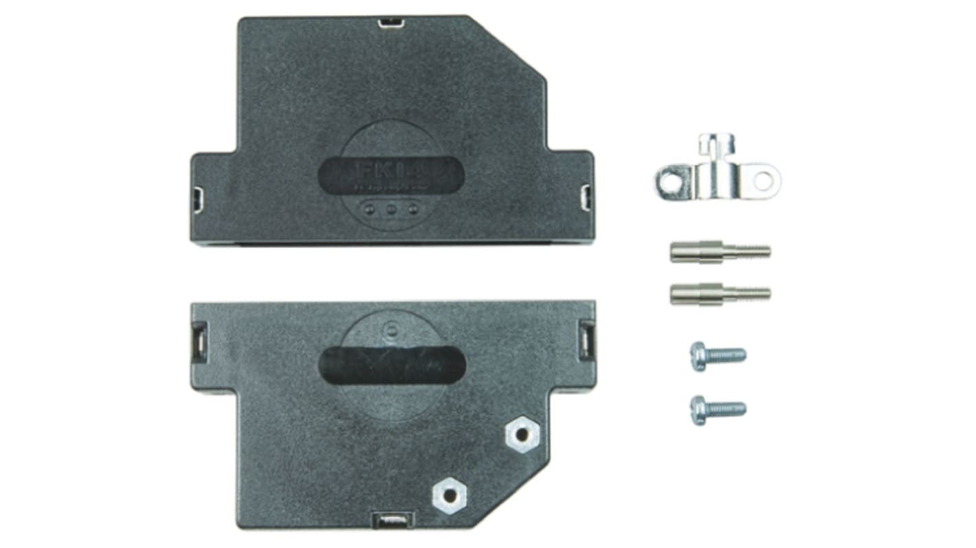 FCT from Molex FKI Series PET Angled D Sub Backshell, 37 Way