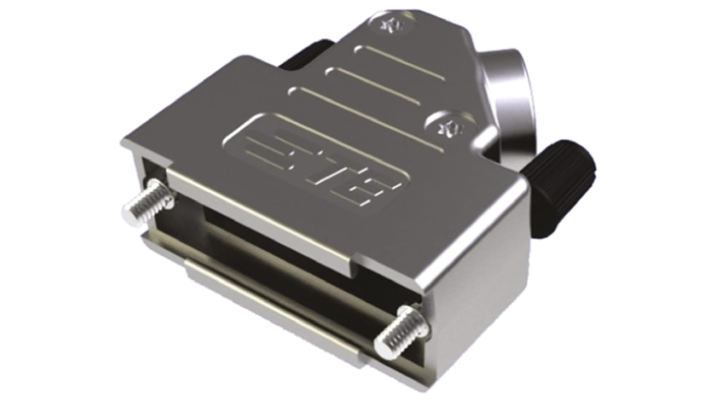 TE Connectivity ADK Series ABS Right Angle D Sub Backshell, 25 Way, Strain Relief