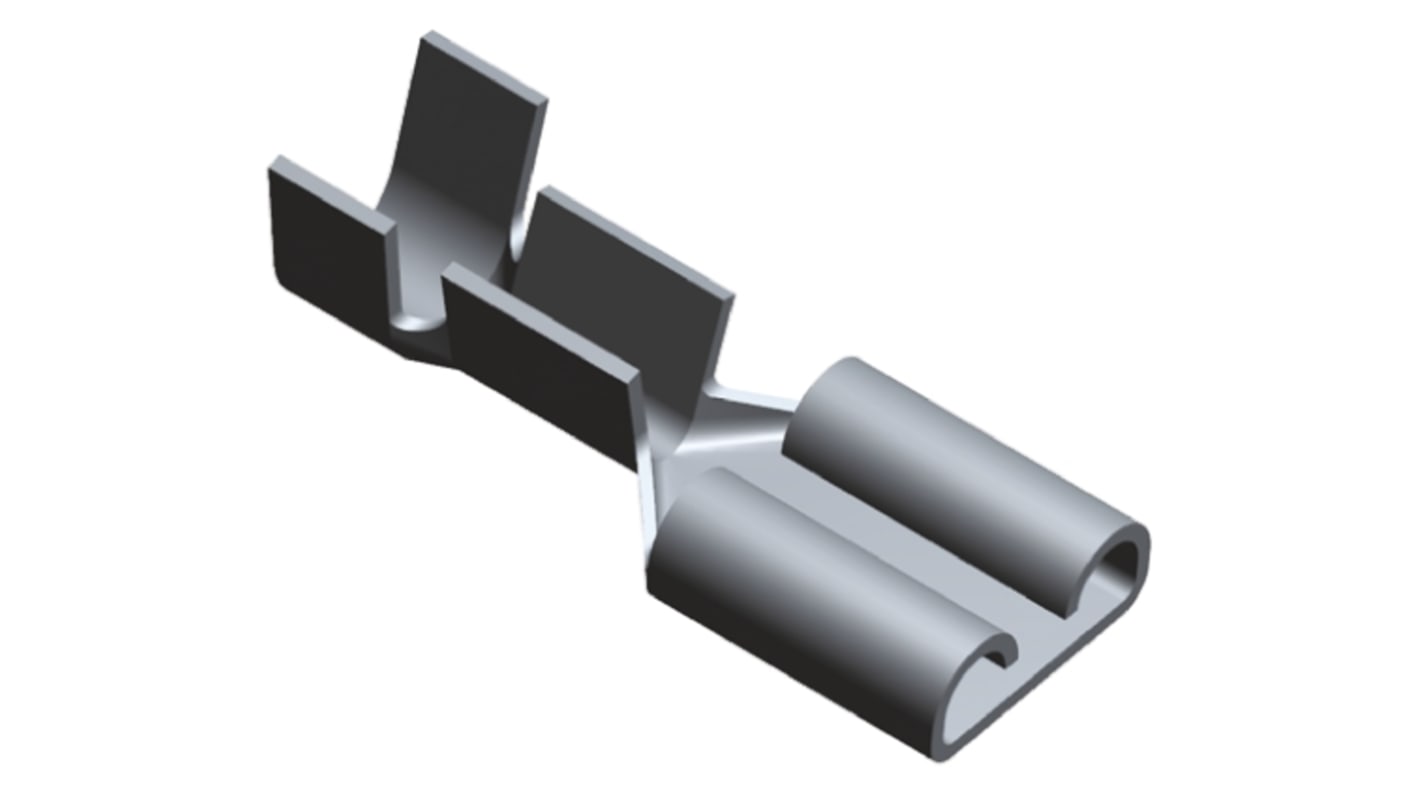 TE Connectivity FASTIN-FASTON .250 Flachsteckhülse, Unisoliert, 6.35 x 0.81mm, Buchse, 1mm² - 2.5mm², 17AWG min