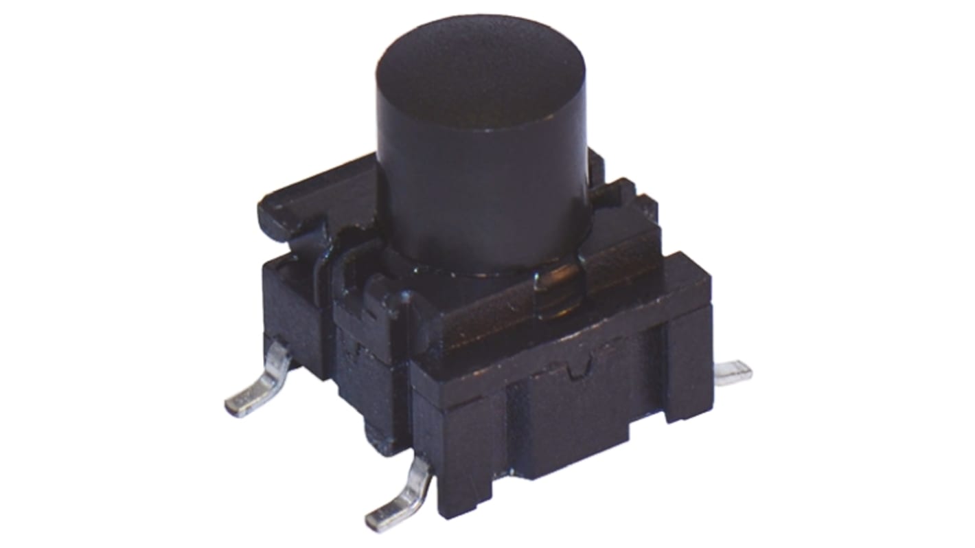 Érintőkapcsoló IP67 Fekete, Sapka, SPST, 50 mA 24 V DC esetén, 12mm