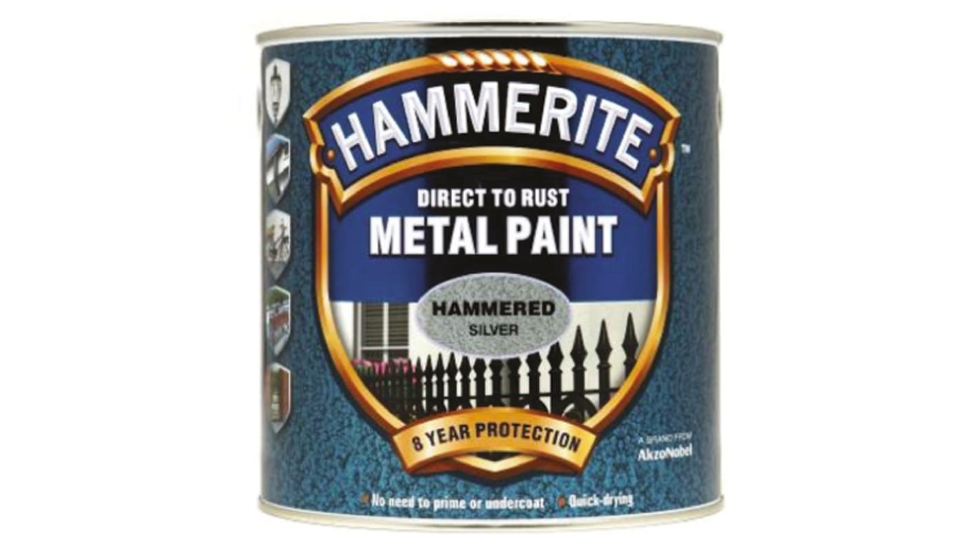 Hammerite Metal Paint in Hammered Silver 250ml