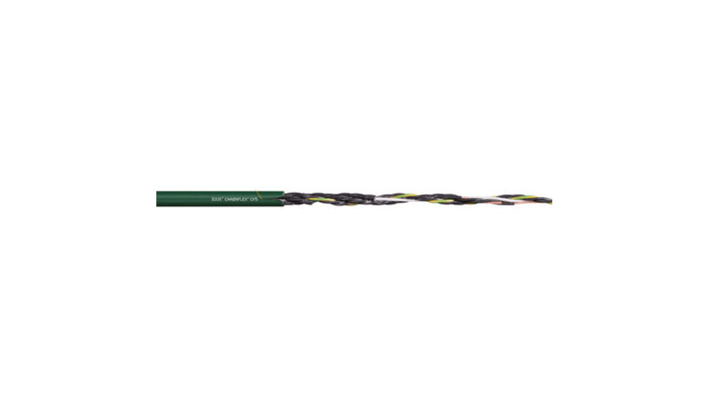 Igus chainflex CF5 Control Cable, 7 Cores, 0.5 mm², Unscreened, 25m, Green PVC Sheath, 20 AWG