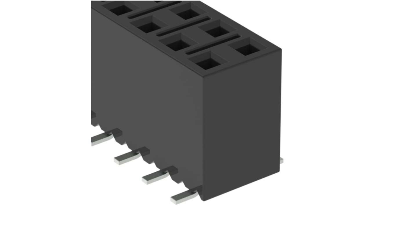 Samtec SSM Series Straight Surface Mount PCB Socket, 30-Contact, 2-Row, 2.54mm Pitch, Solder Termination