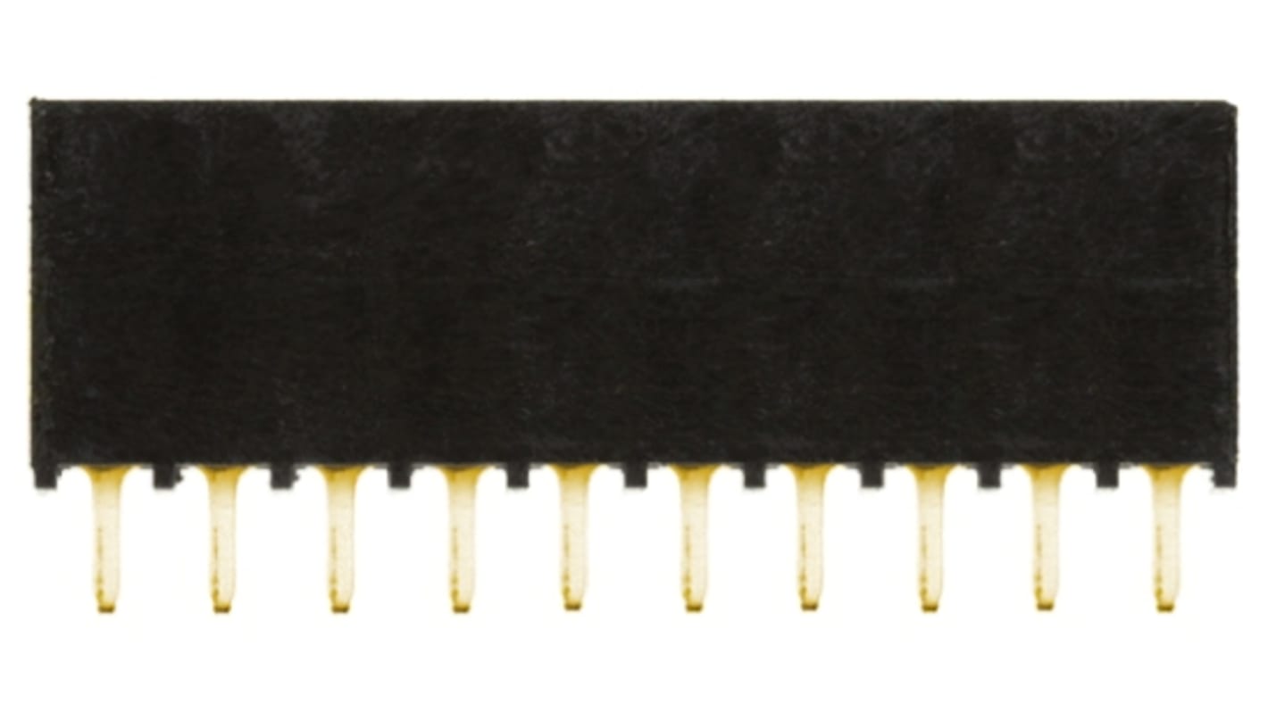 Gniazdo PCB 10 -pinowe raster: 2.54mm typu płytka – płytka Proste Przewlekany