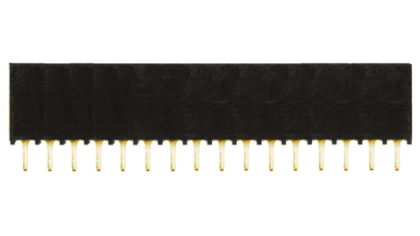 Presa PCB Samtec, 16 vie, 1 fila, passo 2.54mm, Montaggio con foro passante