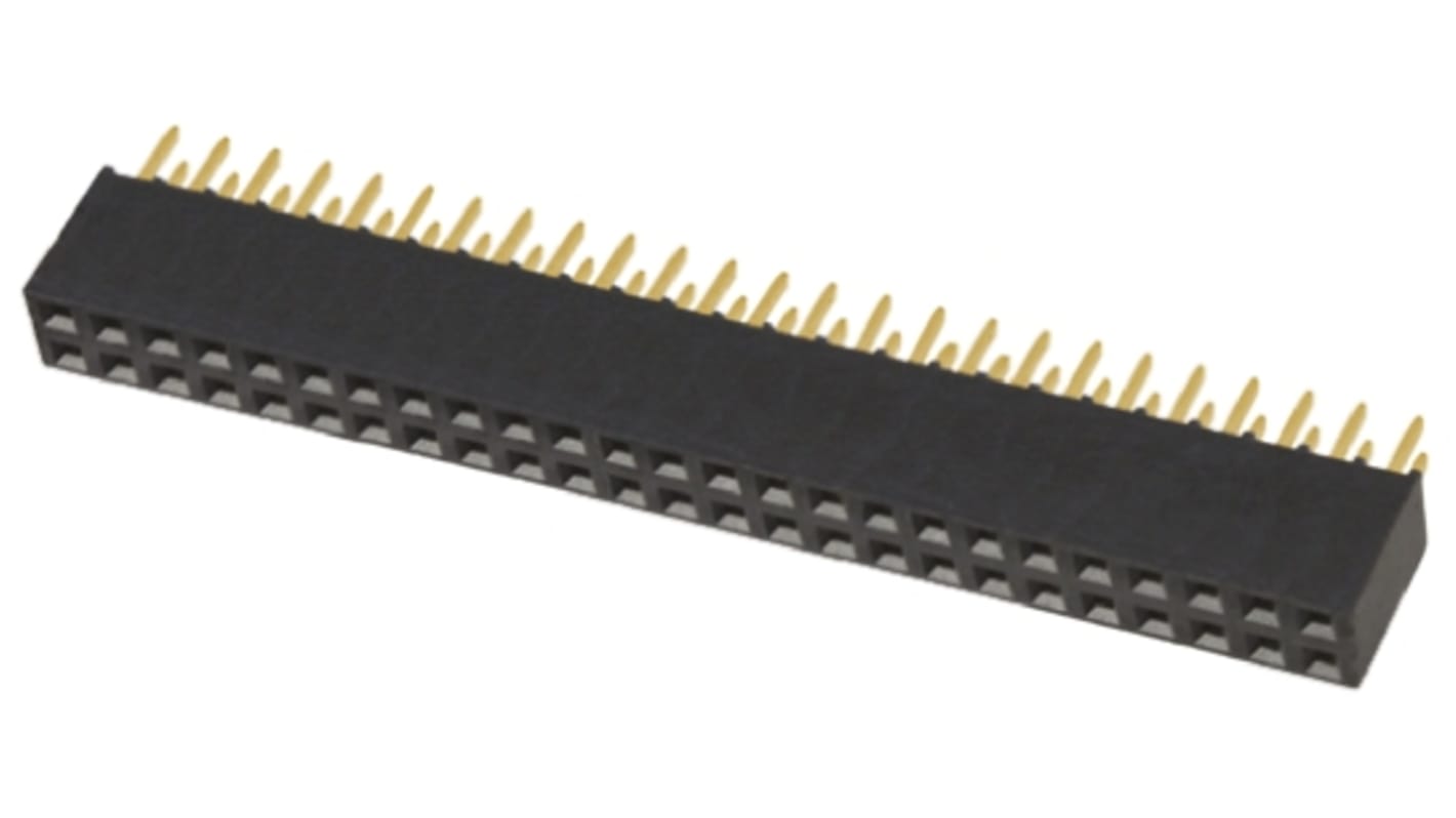Gniazdo PCB 50 -pinowe 2 -rzędowe raster: 2.54mm typu płytka – płytka Proste Przewlekany