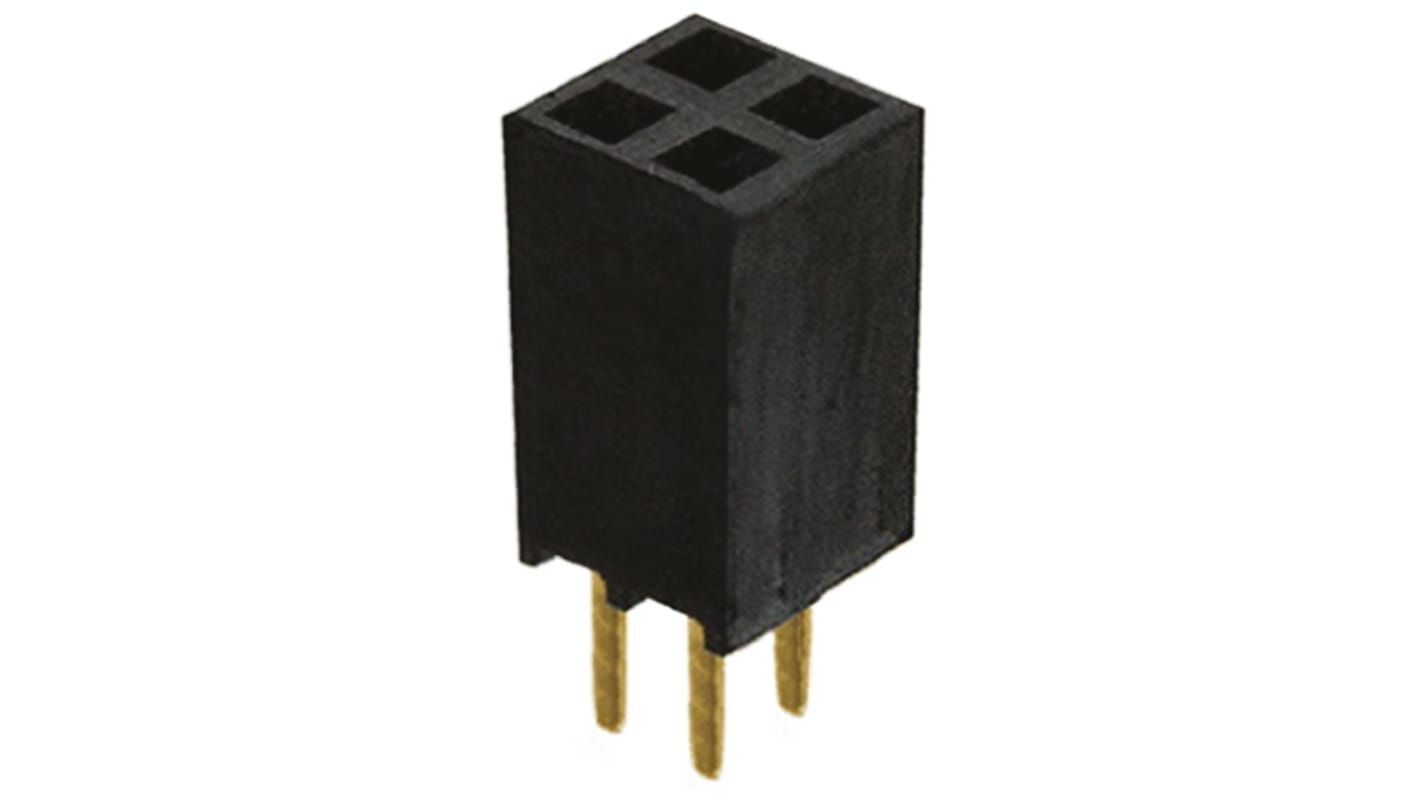 Gniazdo PCB 4 -pinowe 2 -rzędowe raster: 2.54mm typu płytka – płytka Proste Przewlekany