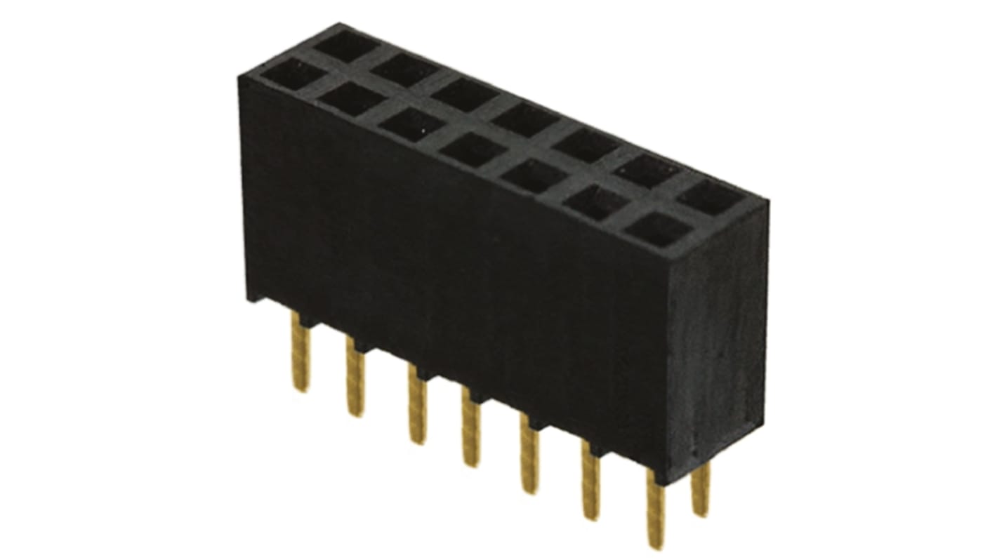 Gniazdo PCB 14 -pinowe 2 -rzędowe raster: 2.54mm typu płytka – płytka Proste Przewlekany