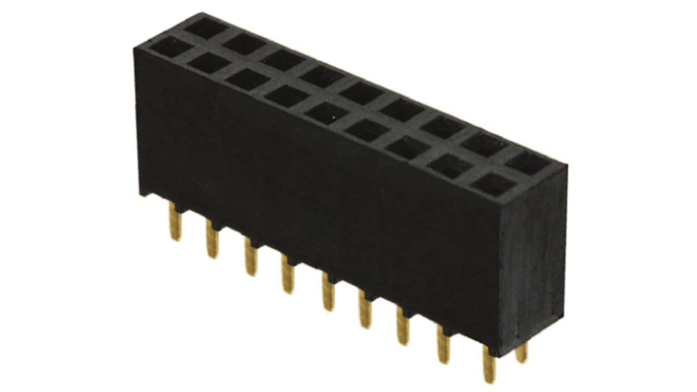Gniazdo PCB 18 -pinowe 2 -rzędowe raster: 2.54mm typu płytka – płytka Proste Przewlekany