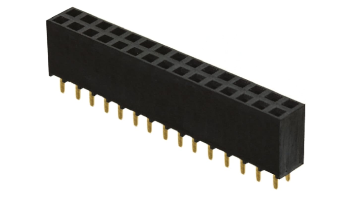 Gniazdo PCB 30 -pinowe 2 -rzędowe raster: 2.54mm typu płytka – płytka Proste Przewlekany