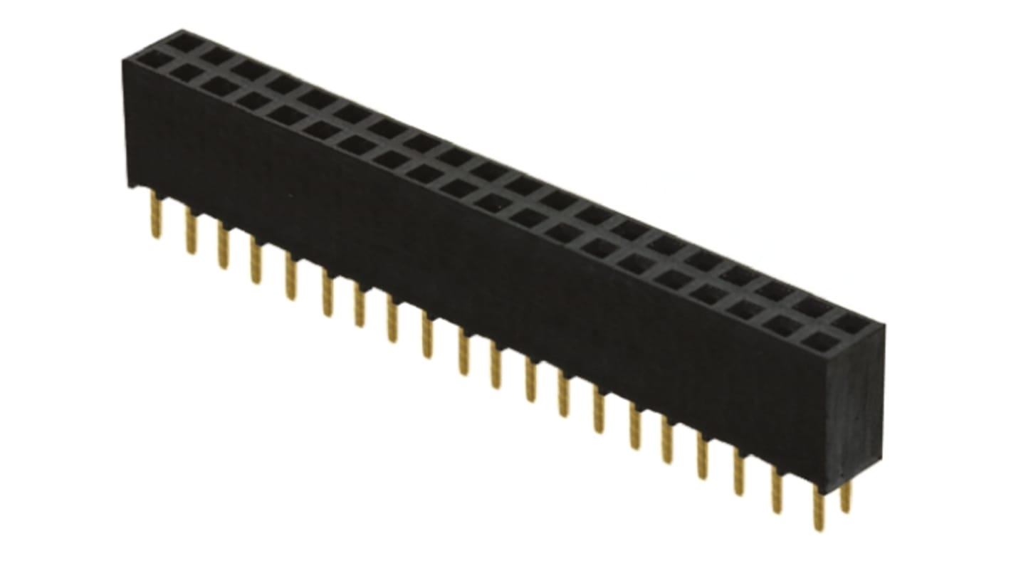 Gniazdo PCB 40 -pinowe 2 -rzędowe raster: 2.54mm typu płytka – płytka Proste Przewlekany