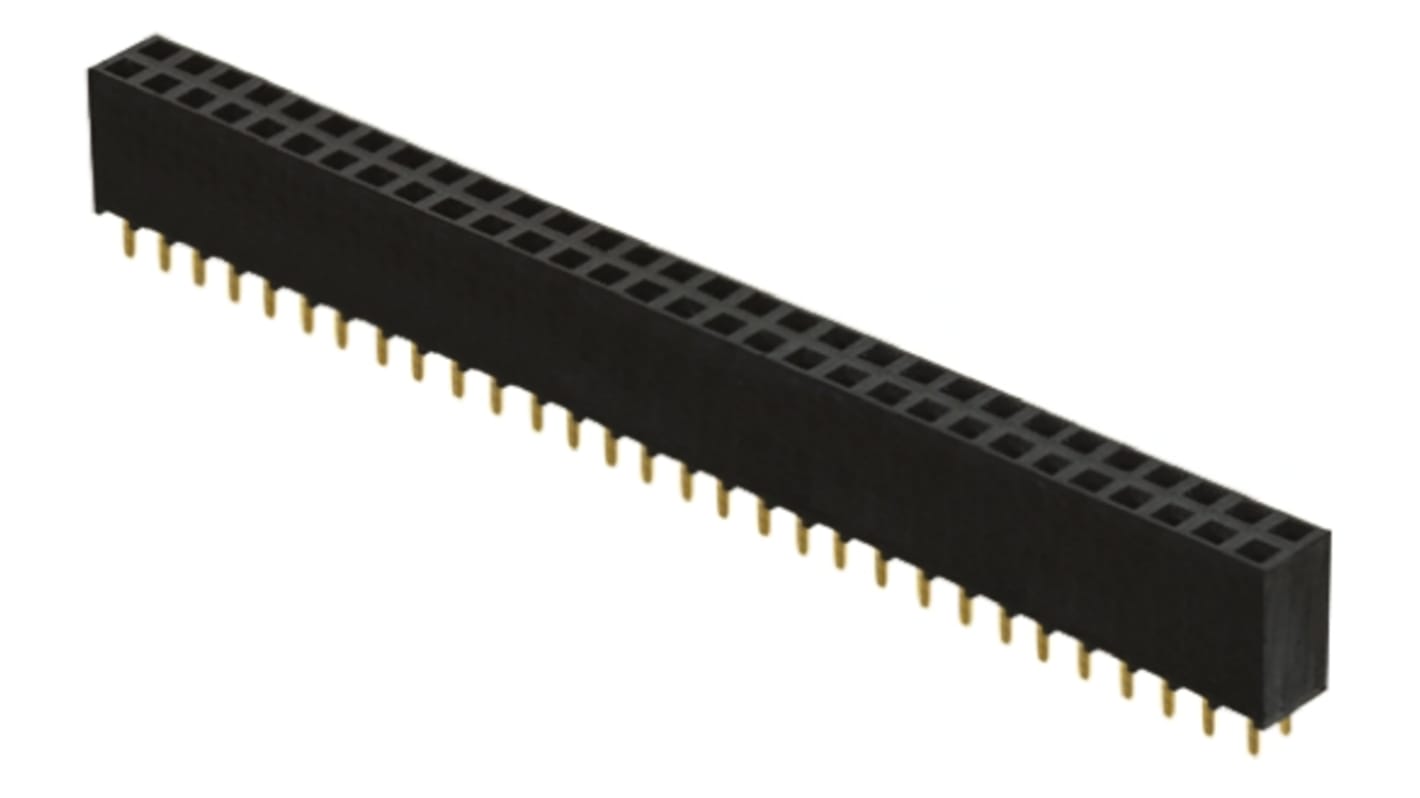 Gniazdo PCB 60 -pinowe 2 -rzędowe raster: 2.54mm typu płytka – płytka Proste Przewlekany