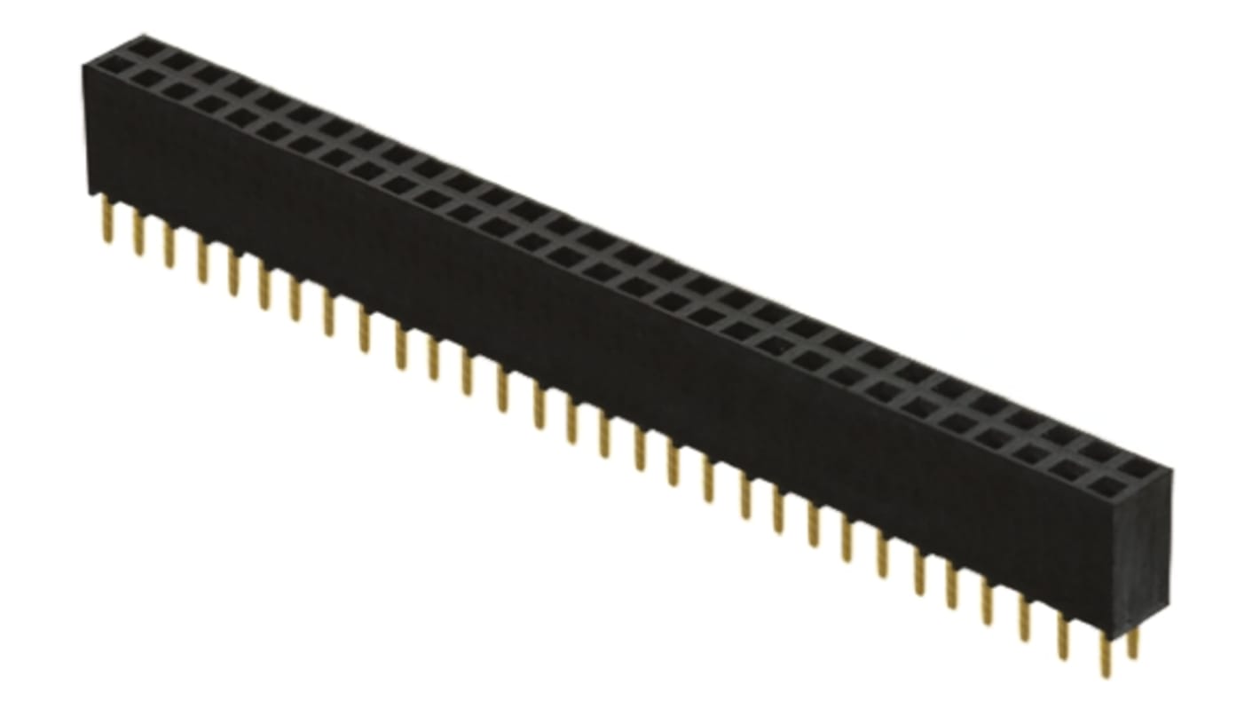 Gniazdo PCB 60 -pinowe 2 -rzędowe raster: 2.54mm typu płytka – płytka Proste Przewlekany