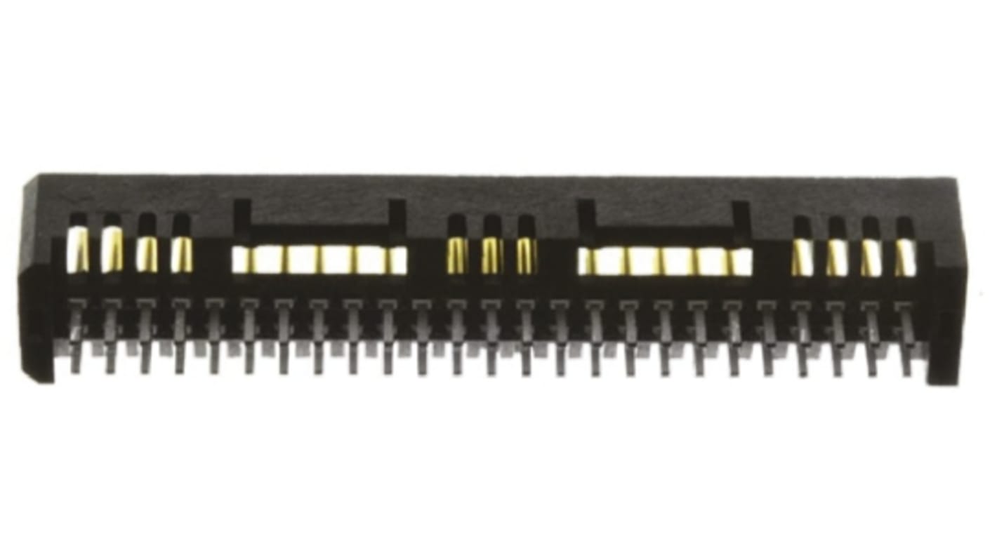 Samtec TFML Series Straight Through Hole PCB Header, 80 Contact(s), 1.27mm Pitch, 2 Row(s), Shrouded