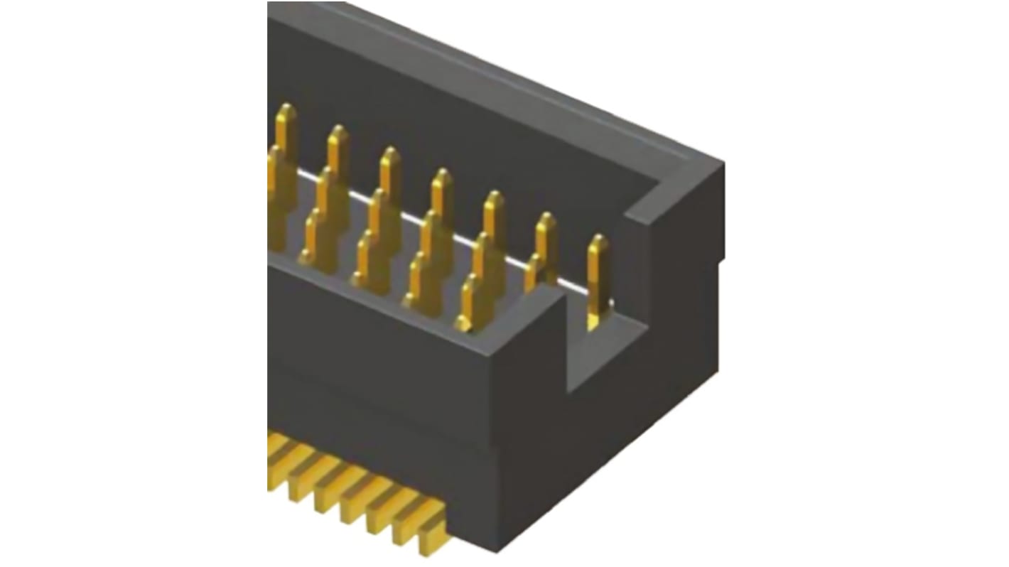 Samtec TOLC Series Straight Surface Mount PCB Header, 200 Contact(s), 1.27mm Pitch, 4 Row(s), Shrouded
