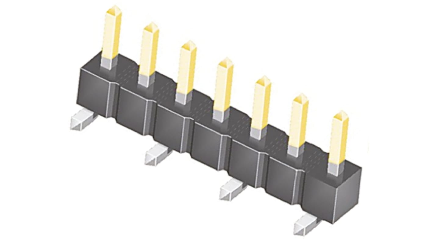 Regleta de pines Samtec serie TSM de 7 vías, 1 fila, paso 2.54mm, para soldar, Montaje Superficial