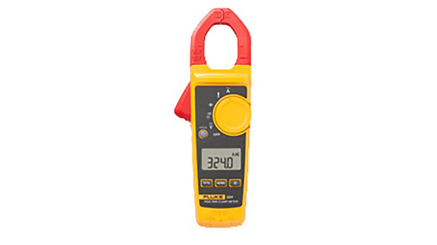 Fluke 324 Clamp Meter, Max Current 400A ac CAT III 600V With RS Calibration