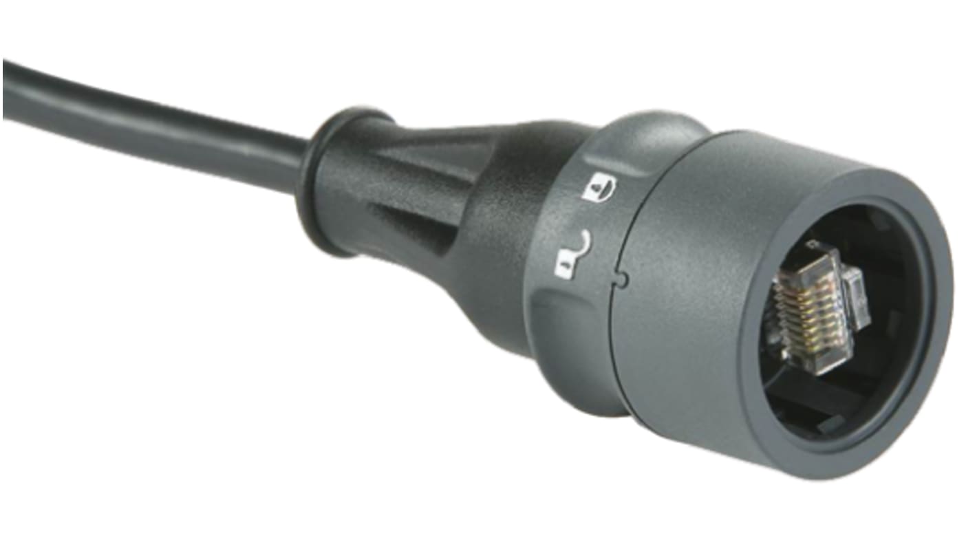 Bulgin Buccaneer Series Male RJ45 Connector, Cable Mount, Cat5e, S-FTP Shield Straight 8P8C -Way