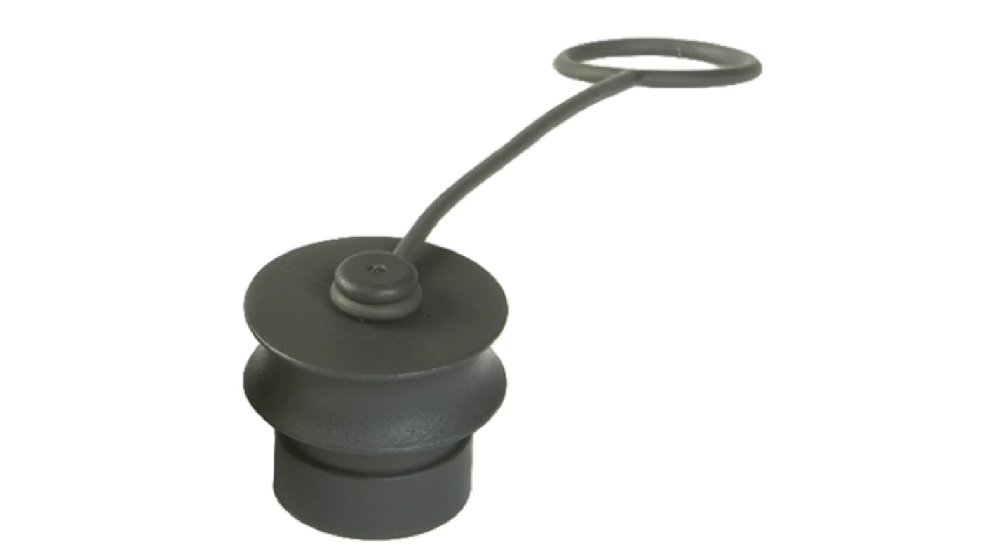 Bulgin 6000 Male Dust Cap, Shell Size 32 IP66, IP68, IP69K Rated, Thermoplastic