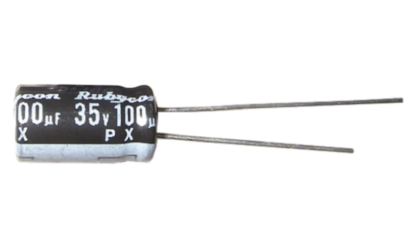 Rubycon PX, THT Aluminium-Elektrolyt Kondensator 3.3μF ±20% / 400V dc, Ø 8mm x 11.5mm, bis 105°C