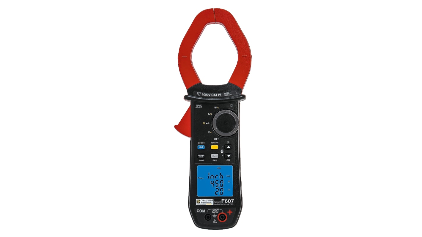 Chauvin Arnoux F607 Clamp Meter Bluetooth, 3000A dc, Max Current 2000A ac CAT III 1000V