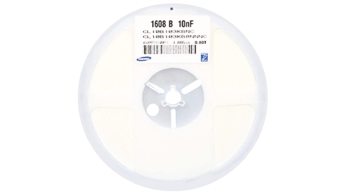Samsung Electro-Mechanics 470nF Multilayer Ceramic Capacitor MLCC, 10V dc V, ±10% , SMD