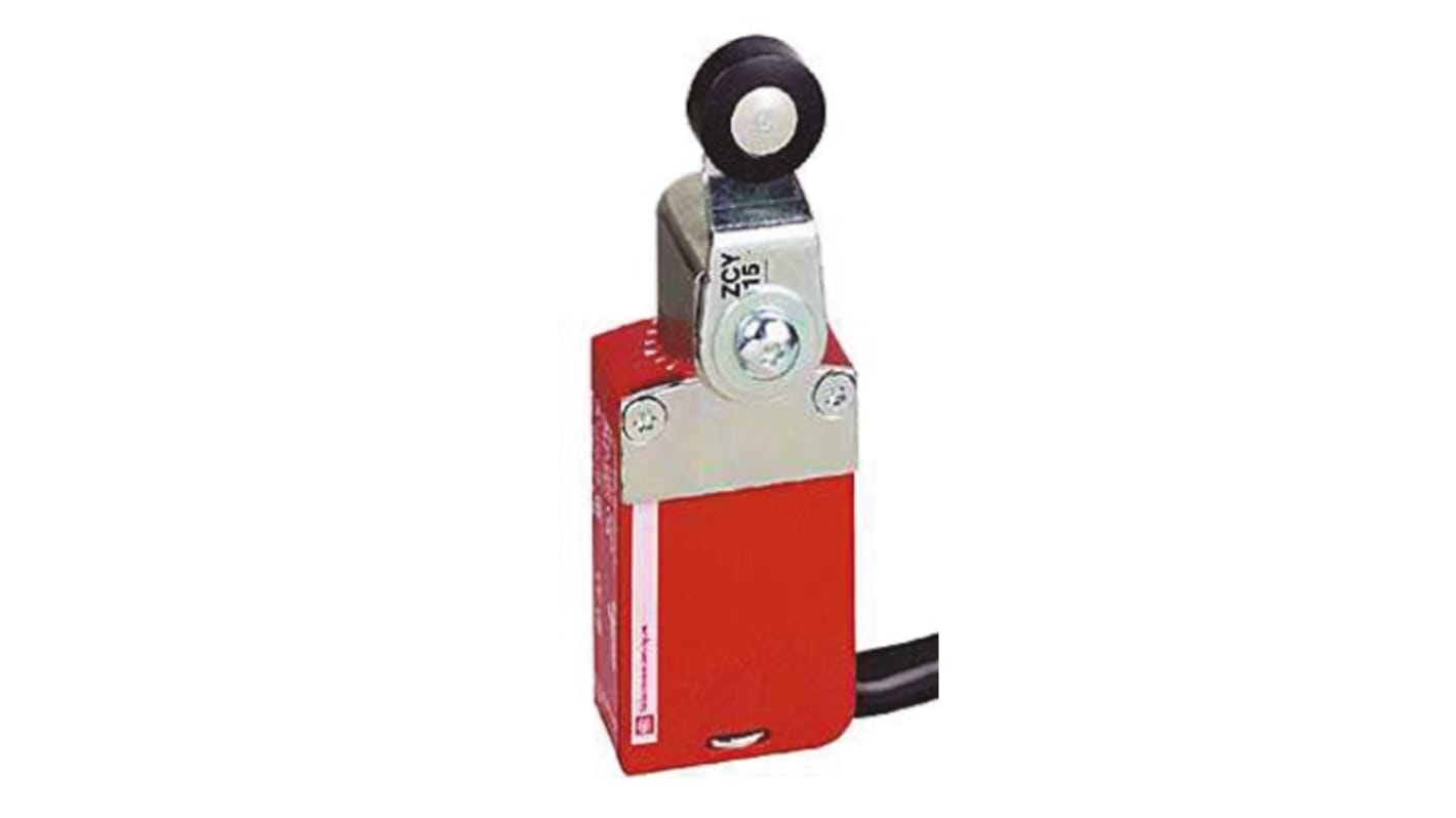 Telemecanique Sensors XCSM Series Roller Lever Limit Switch, 2NC/1NO, 3P, Metal Housing