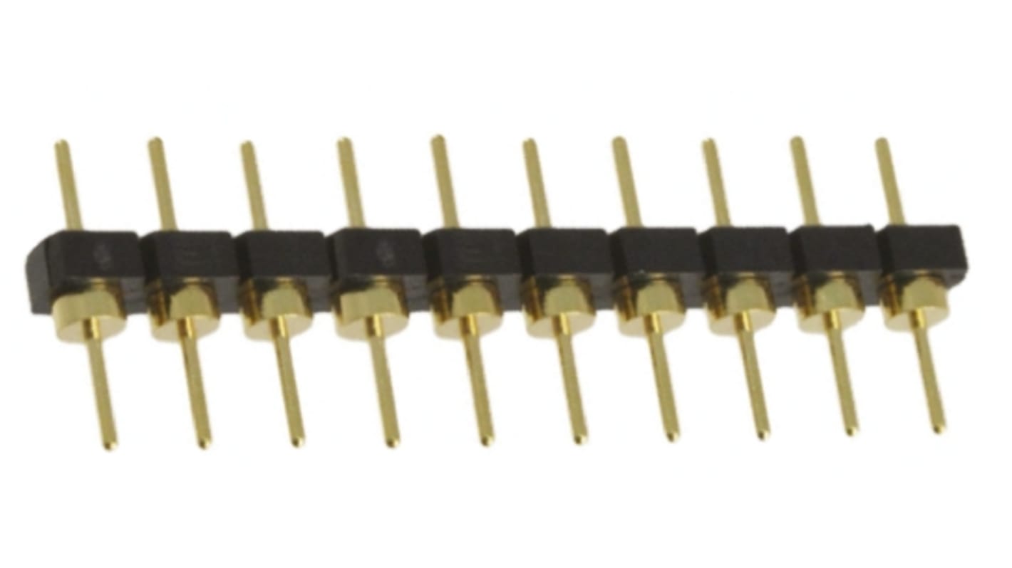 Samtec BBL Series Straight Through Hole Pin Header, 10 Contact(s), 2.54mm Pitch, 1 Row(s), Unshrouded