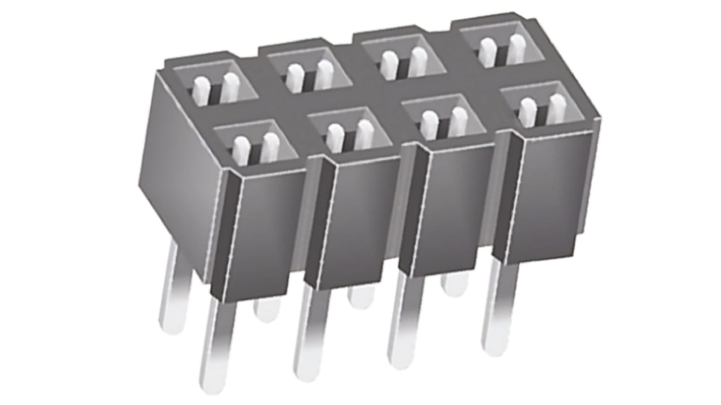 Gniazdo PCB 8 -pinowe 2 -rzędowe raster: 2.54mm typu płytka – płytka Proste Przewlekany
