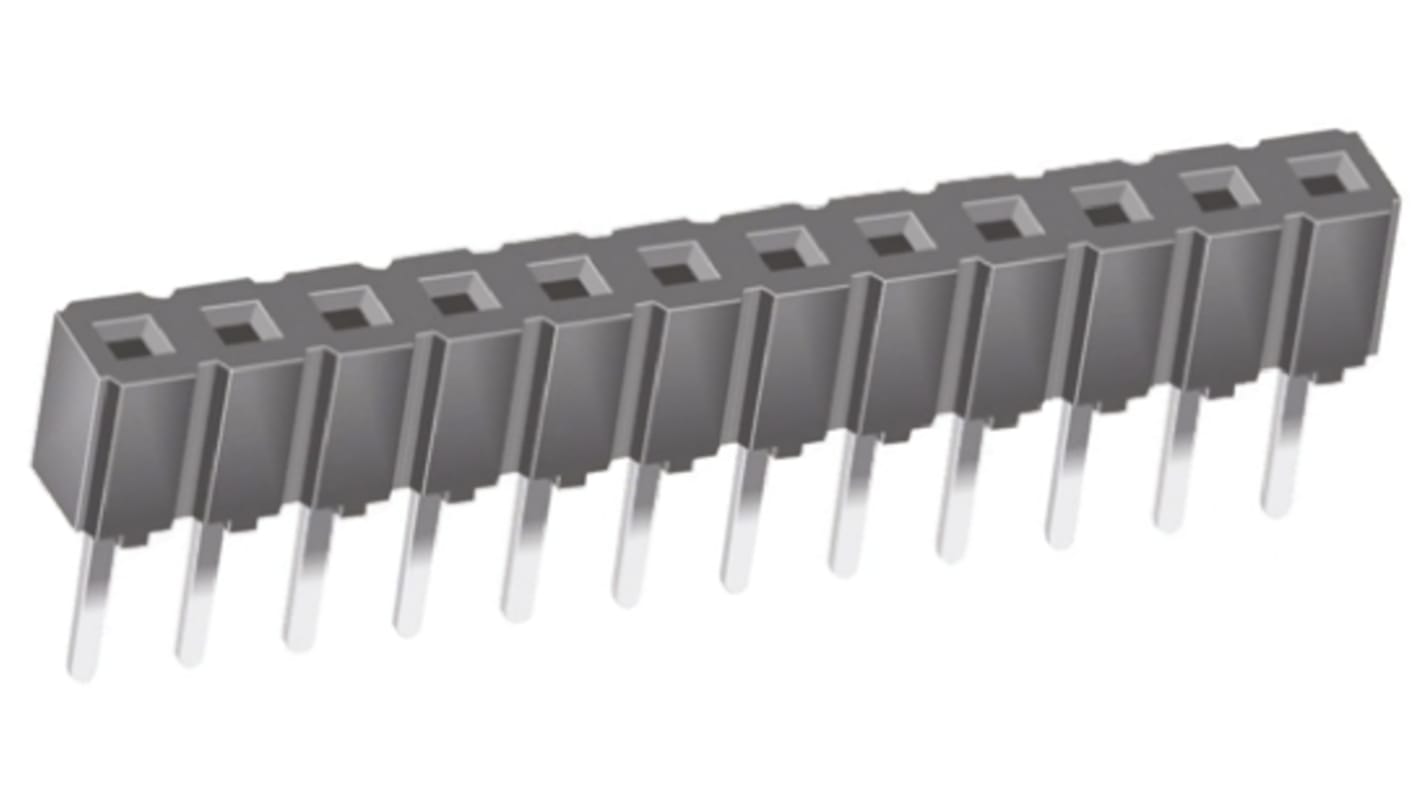 Gniazdo PCB 12 -pinowe raster: 2.54mm typu płytka – płytka Proste Przewlekany