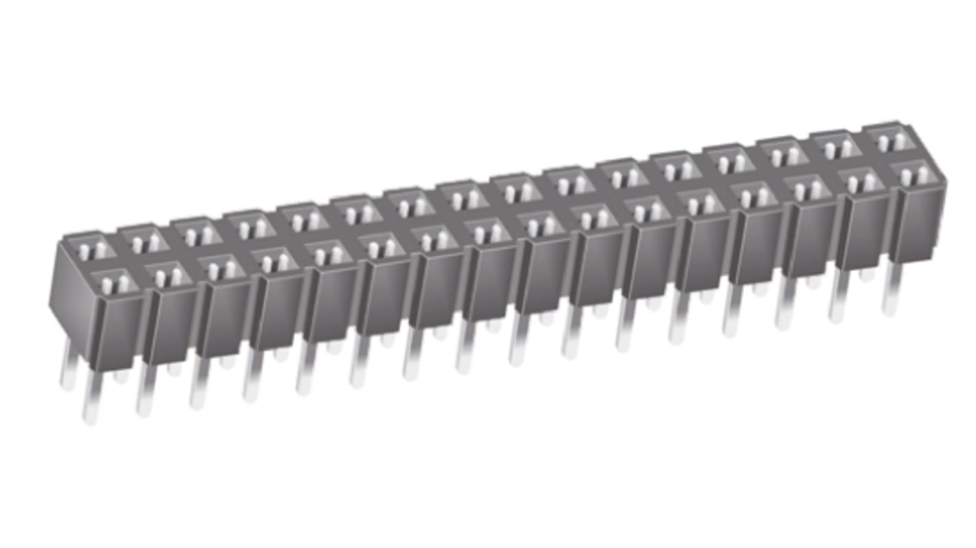 Gniazdo PCB 32 -pinowe 2 -rzędowe raster: 2.54mm typu płytka – płytka Proste Przewlekany