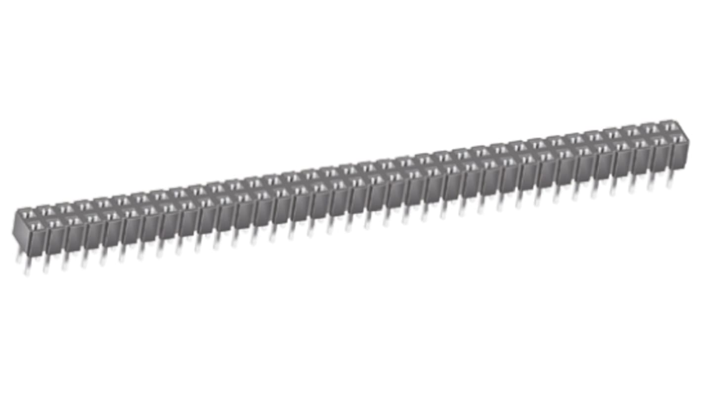 Samtec CES Series Straight Through Hole Mount PCB Socket, 70-Contact, 2-Row, 2.54mm Pitch, Through Hole Termination