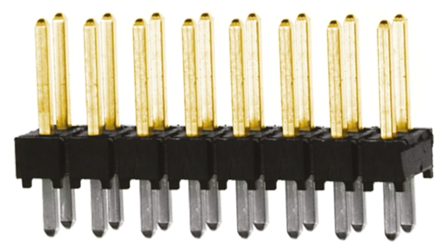 Samtec TSW Series Straight Through Hole Pin Header, 16 Contact(s), 2.54mm Pitch, 2 Row(s), Unshrouded