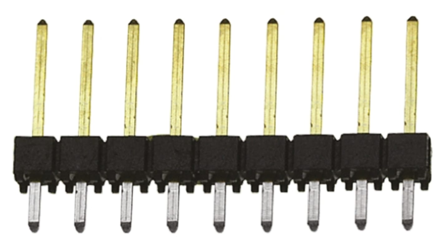 Samtec TSW Series Straight Through Hole Pin Header, 9 Contact(s), 2.54mm Pitch, 1 Row(s), Unshrouded
