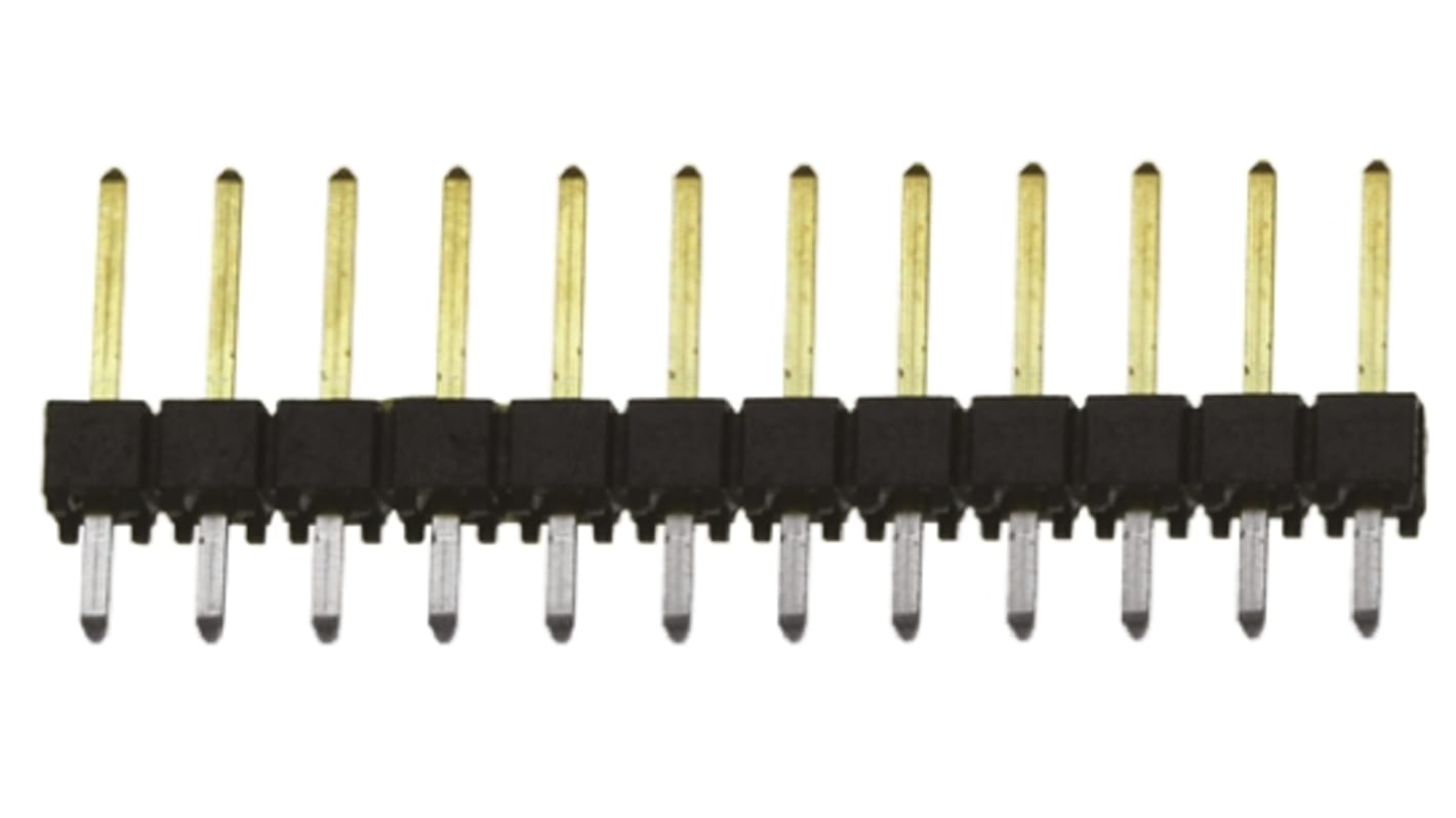 Samtec TSW Series Straight Through Hole Pin Header, 12 Contact(s), 2.54mm Pitch, 1 Row(s), Unshrouded