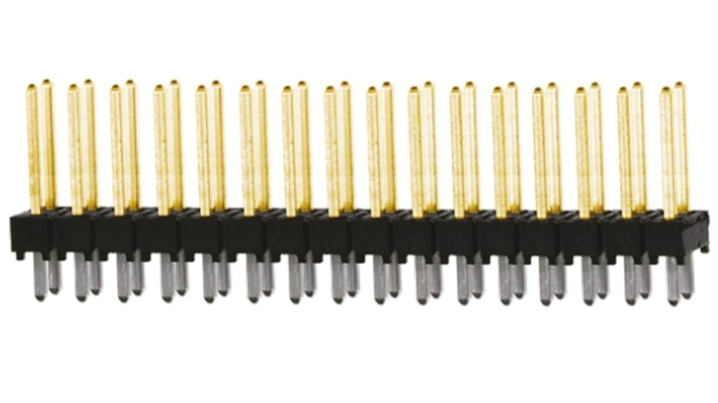 Samtec TSW Series Straight Through Hole Pin Header, 32 Contact(s), 2.54mm Pitch, 2 Row(s), Unshrouded